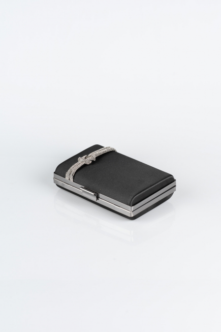 Black Satin Box Bag VT9275