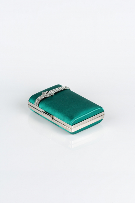 Emerald Green Satin Box Bag VT9275