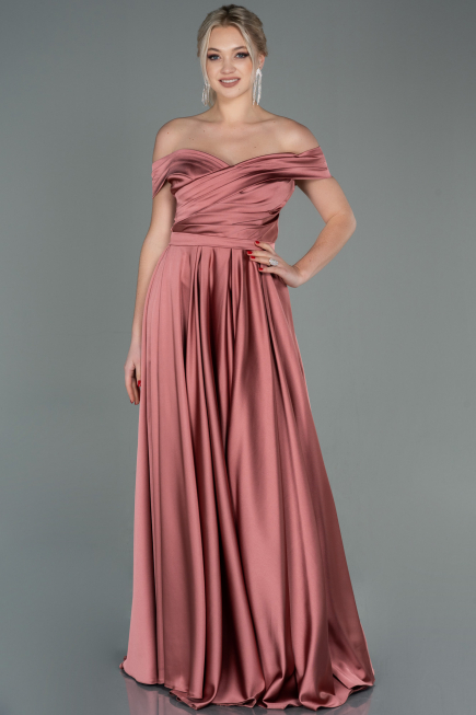 Long Onion Skin Satin Evening Dress ABU2750