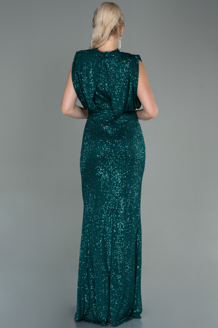 Long Emerald Green Scaly Evening Dress ABU2752