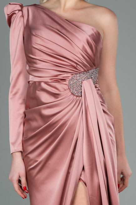 Long Onion Skin Satin Evening Dress ABU2676
