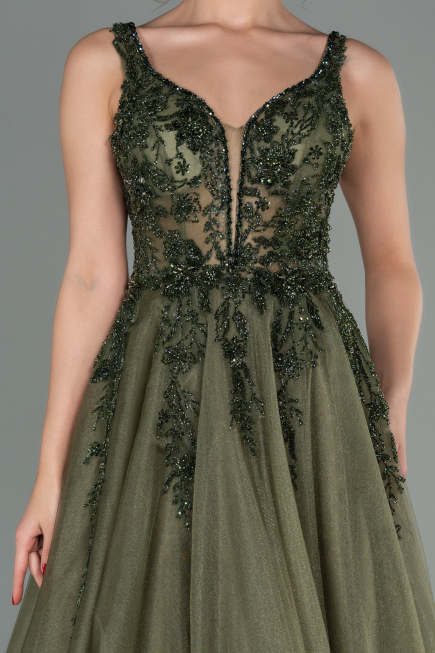 Long Olive Drab Haute Couture ABU2788
