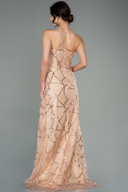 Long Gold Evening Dress ABU2803