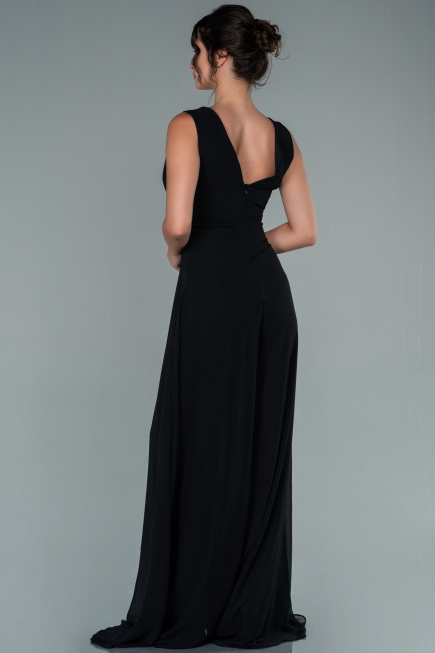 Black Chiffon Invitation Dress ABT075