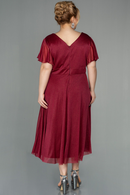 Burgundy Long Plus Size Evening Dress ABU2498