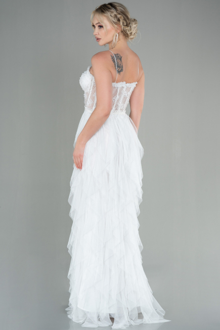 Long White Evening Dress ABU2822