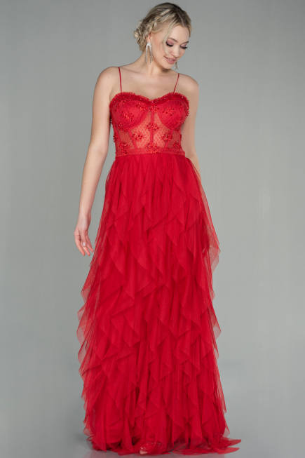 Long Red Evening Dress ABU2822