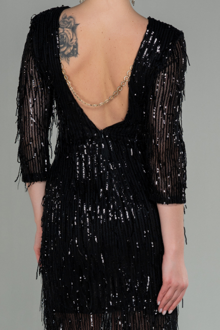 Short Black Evening Dress ABK1599