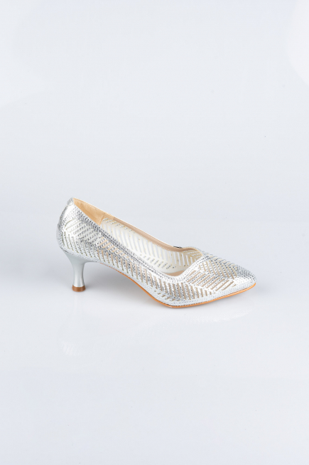 Silver Stony Evening Shoe MJ5152
