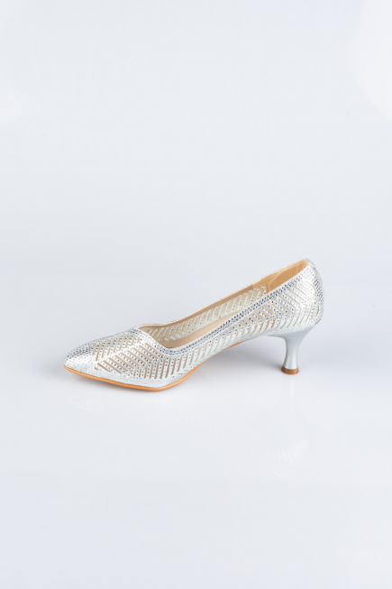 Silver Stony Evening Shoe MJ5152
