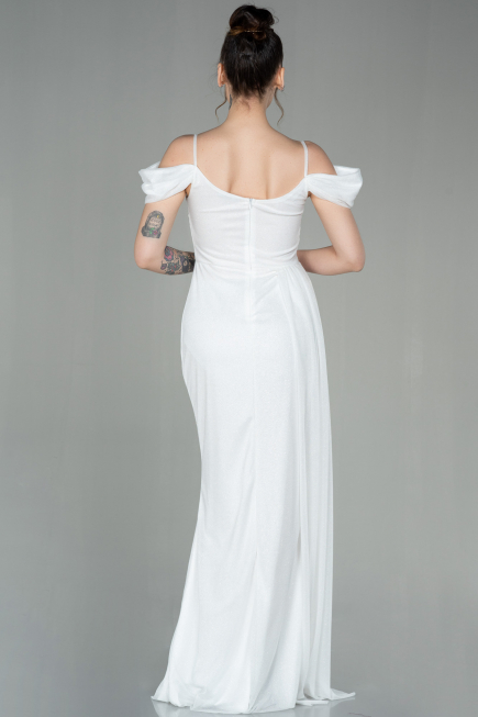 Long White Evening Dress ABU2835