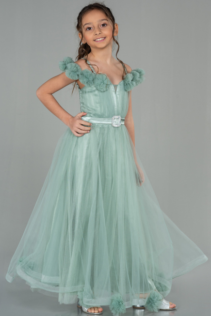 Long Mint Girl Dress ABU2452