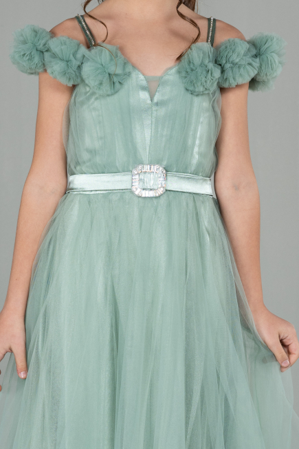 Long Mint Girl Dress ABU2452