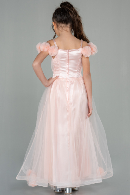Long Salmon Girl Dress ABU2452