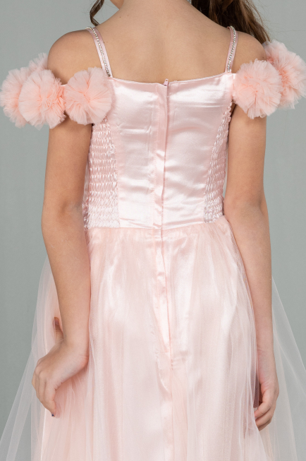 Long Salmon Girl Dress ABU2452