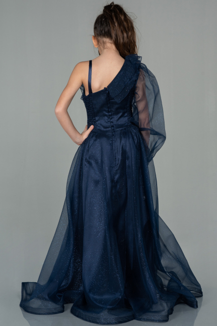 Long Navy Blue Girl Dress ABU2453