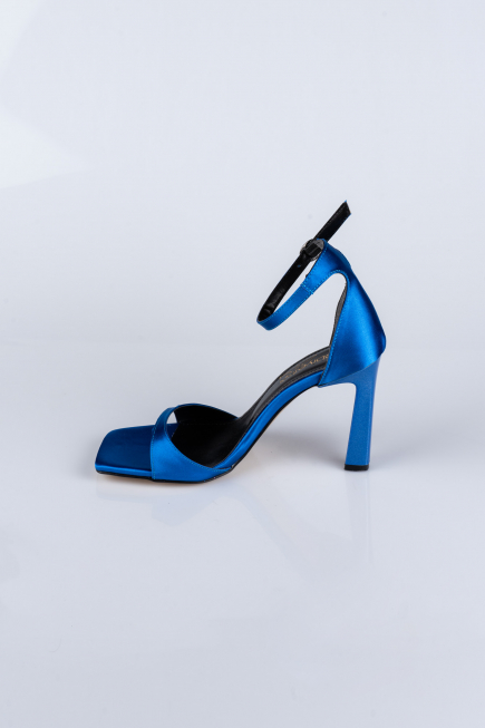 Sax Blue Satin Evening Shoe AB700