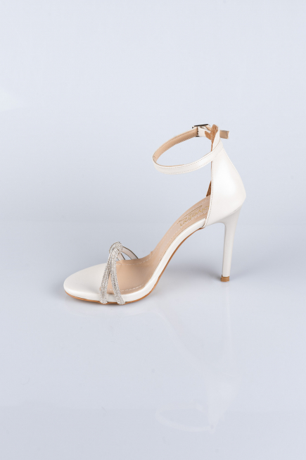 Beige Satin Evening Shoe ABS1915