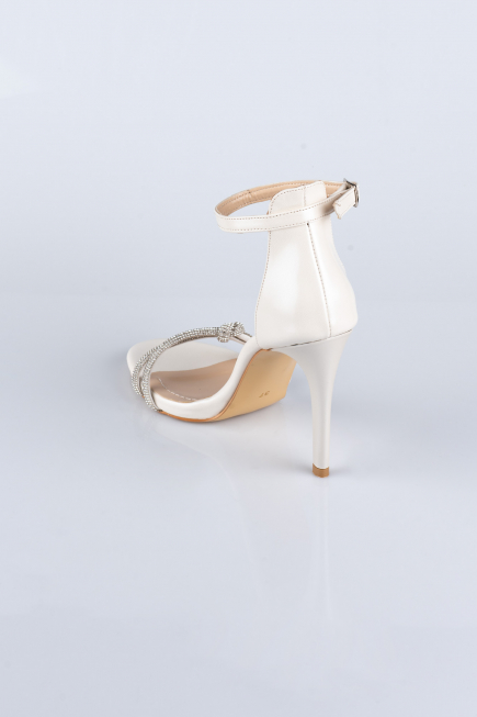 Beige Satin Evening Shoe ABS1915