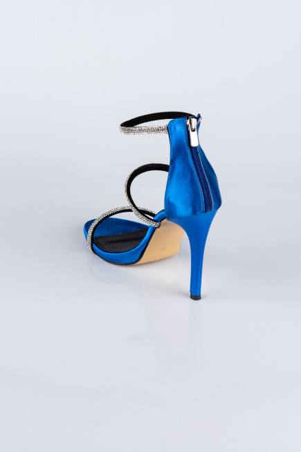 Sax Blue Satin Evening Shoe ABS2001