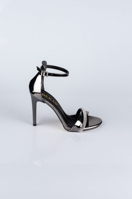 Platinum Patent Leather Evening Shoe AB702