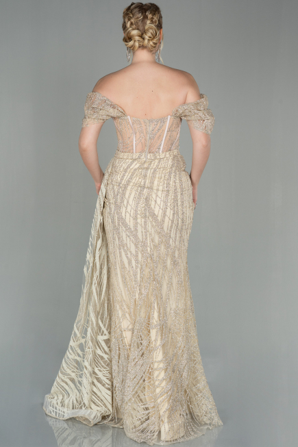 Gold Long Evening Dress ABU2706