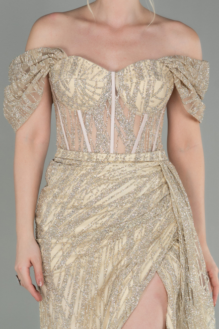 Gold Long Evening Dress ABU2706