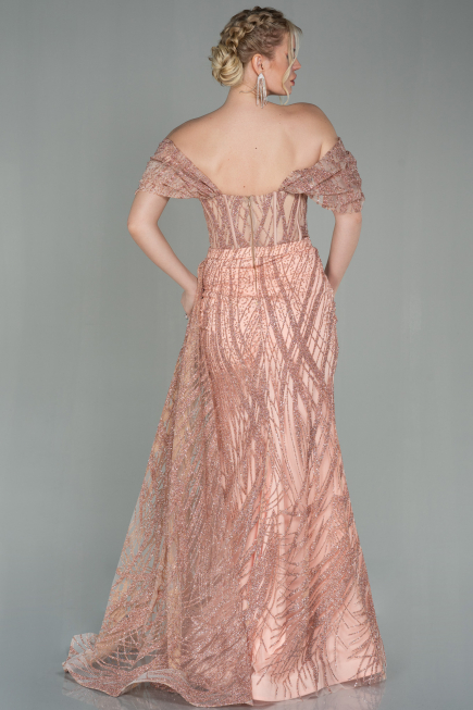Powder Color Long Evening Dress ABU2706