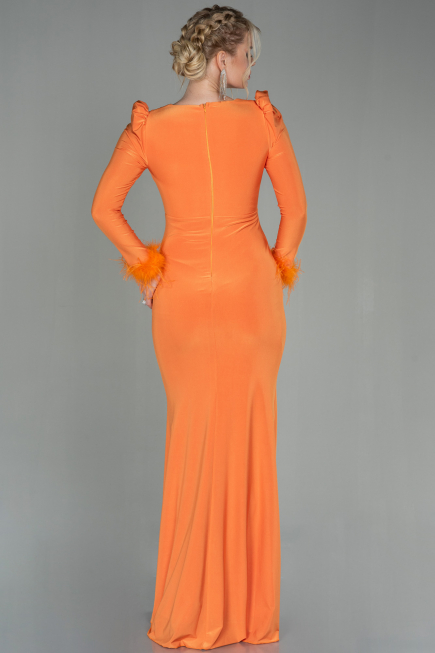 Orange Long Evening Dress ABU2804