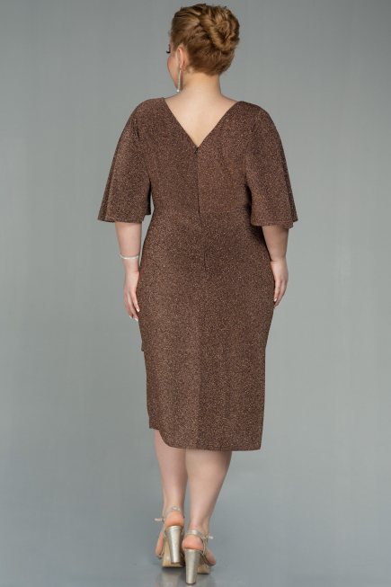 Midi Copper Oversized Evening Dress ABK1625