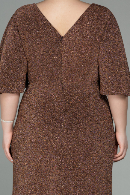 Midi Copper Oversized Evening Dress ABK1625