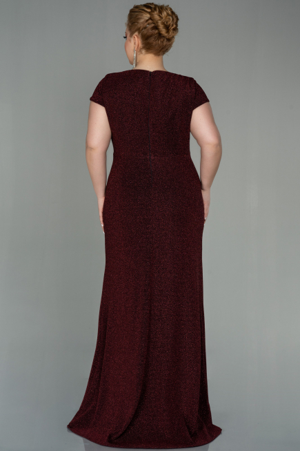 Long Burgundy Plus Size Evening Dress ABU2870