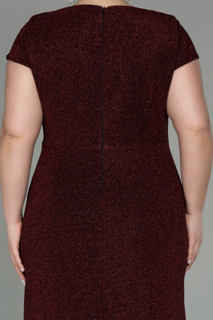 Long Burgundy Plus Size Evening Dress ABU2870