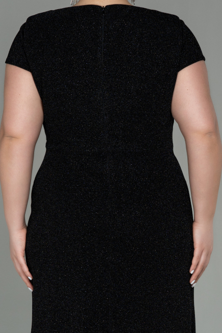 Long Black Plus Size Evening Dress ABU2870