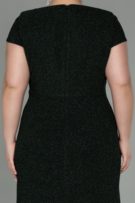 Long Emerald Green Plus Size Evening Dress ABU2870