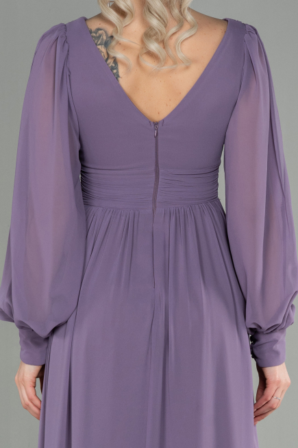 Long Lavender Chiffon Evening Dress ABU1702