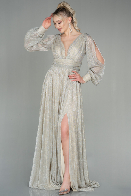 Long Beige Evening Dress ABU2905