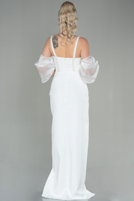Long White Invitation Dress ABU2911