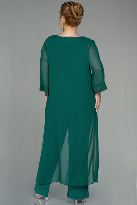 Emerald Green Long Chiffon Evening Dress ABT083