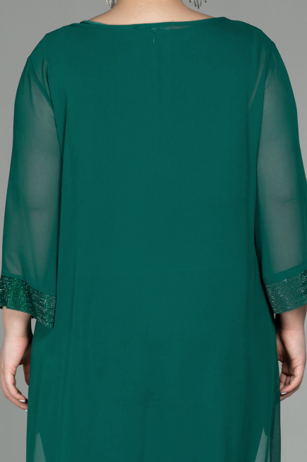 Emerald Green Long Chiffon Evening Dress ABT083