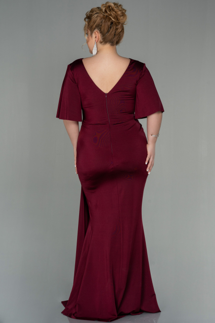 Long Burgundy Plus Size Evening Dress ABU2441