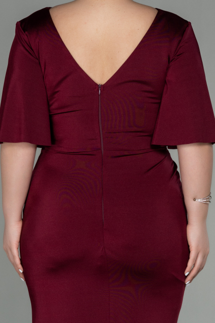 Long Burgundy Plus Size Evening Dress ABU2441