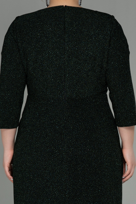 Long Emerald Green Plus Size Evening Dress ABU2922