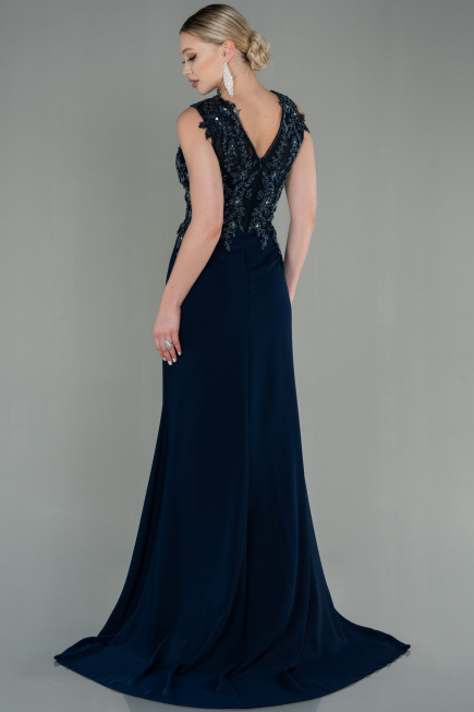 Long Navy Blue Evening Dress ABU2950