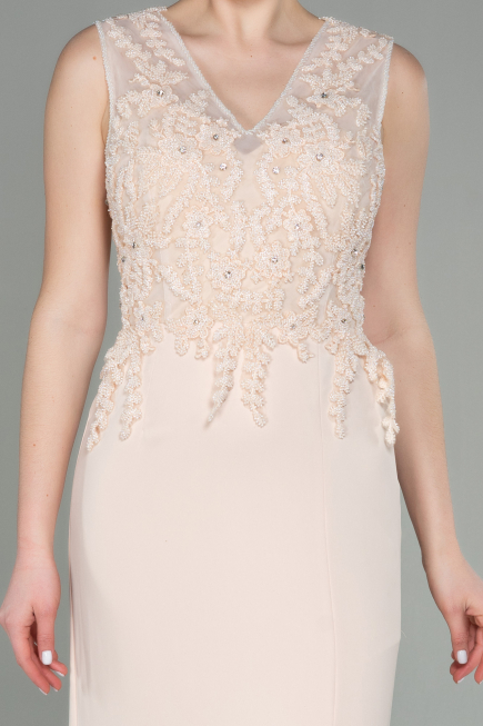 Long Beige Evening Dress ABU2950