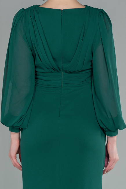 Long Emerald Green Chiffon Evening Dress ABU2818