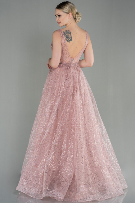 Powder Color Long Evening Dress ABU2131
