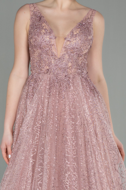Powder Color Long Evening Dress ABU2131