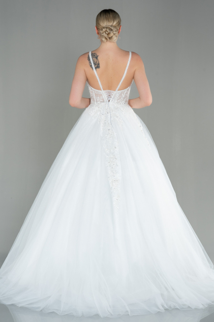 White Wedding Dress ABG015
