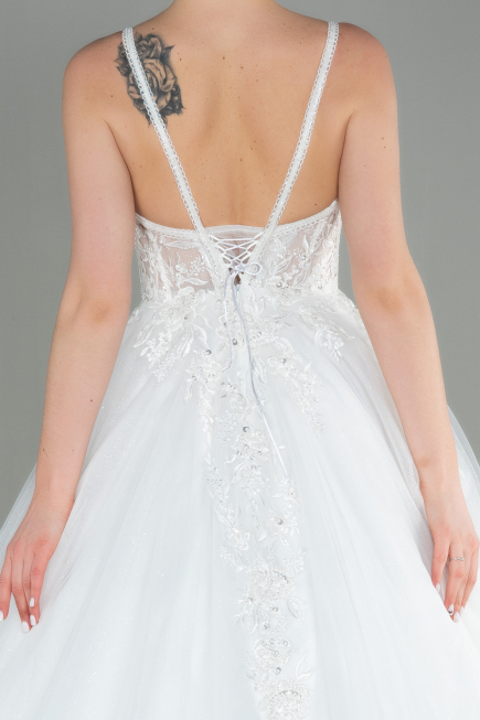 White Wedding Dress ABG015